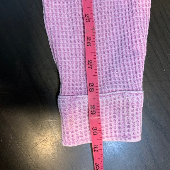 Hippie Rose Waffle Knit Button Up Shirt Lavender Purple Long Sleeve Size M - Picture 11 of 12